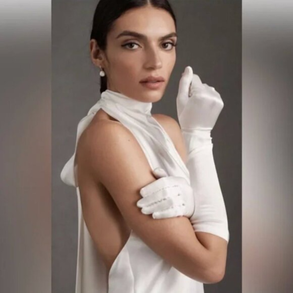 BHLDN Stretch Satin Bridal Gloves